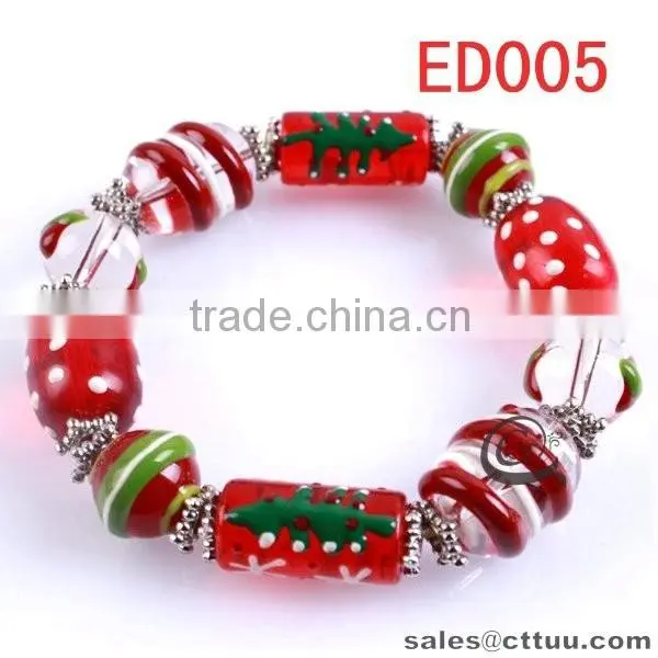 China Online Shopping Green Glass Bead Bracelet photo-3