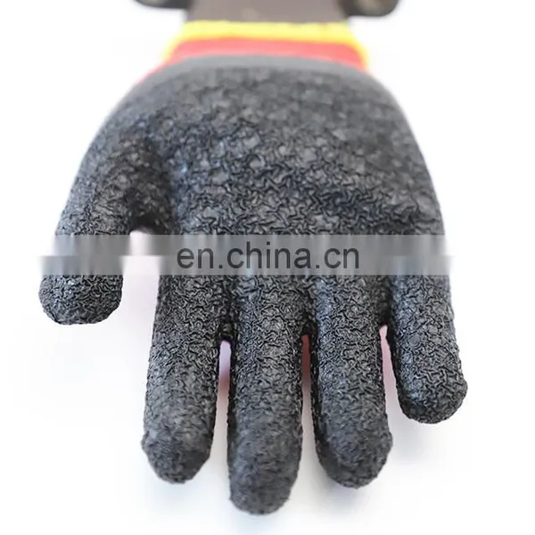 Crinkle Latex Palm Dip Cotton Blend Gloves For Construction photo-2