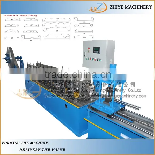 Colored Steel Roller Shuttering Door Roll Forming Machine/rolling Slats Cold Making Line photo-6