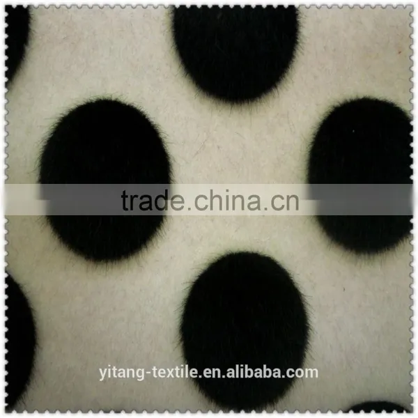 Black Dot Flocking Velvet Fabric photo-3