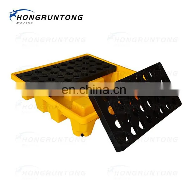 Corrosion Resistance Steel 4 Drum Low Profile Spill Containment Pallet