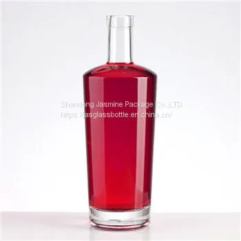 750ml Oval Shape Glass Vodka Bottle 750ml Glass Liquor Bottles Wholesale Glass Liquor Bottle Manufacturer