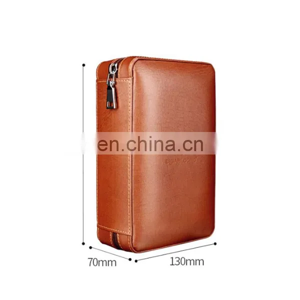 Travel Portable Cigar Boxes Wholesale Cedar Leather Cigar Humidor Case Box photo-2