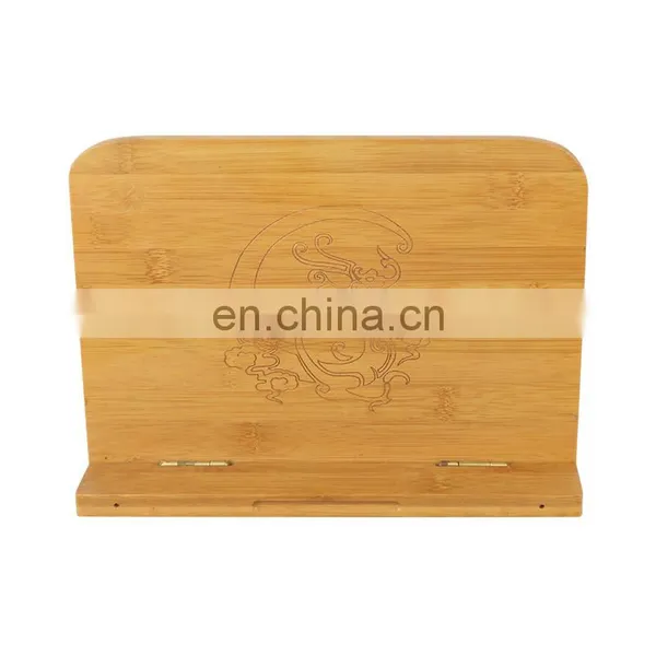 Bamboo Wood Modern Office Cooking Storage Bookstand Book Holder photo-5