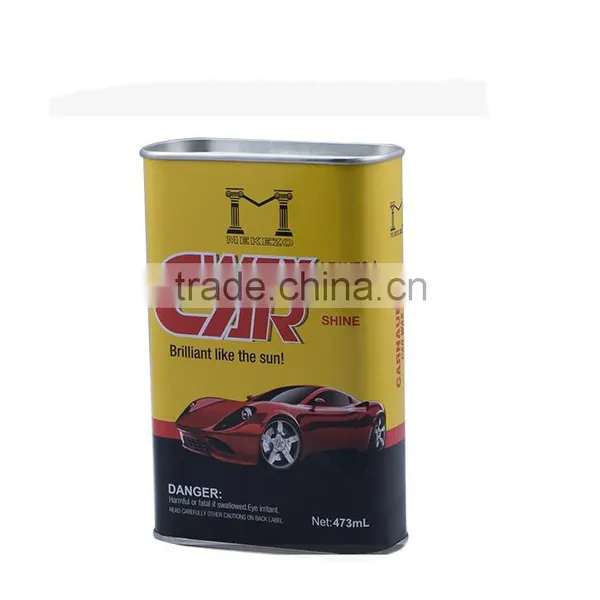 473ml Square Car Wax Tin Metal Box Liquid Product Containers photo-5
