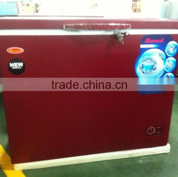 Red Wine Color Chest Freezer 100~800L With Lock&key photo-2