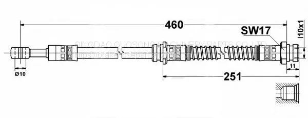 Труба тормозная по стандарту SAE J1401 1/8 HL 24.5248-0461.3