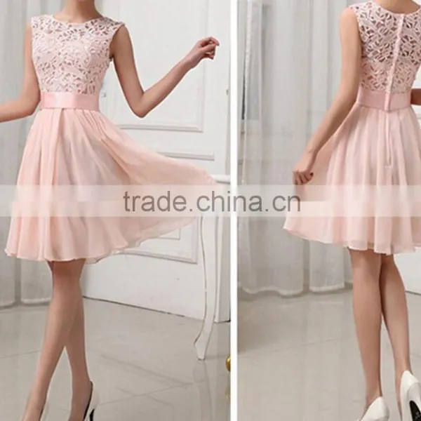 Latest Design Fashion Dresses Chiffon and Lace Dreses Women Casual Dresses photo-4