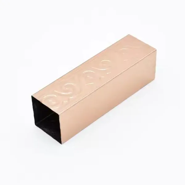 Hot Selling Ss201 304 316 PVD Color Blue Mirror Gold Color Stainless Steel Rectangular Pipe SS Color Tube photo-3