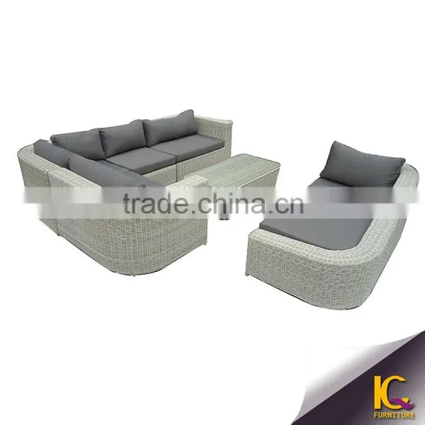 Wholesale Wicker Furnitrure in Foshan Outdoor Patio Sofa Bed photo-5