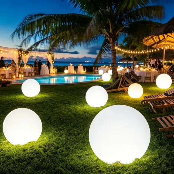 Outdoor Decorative Shape Light USB Rechargeable Glowing Ball Light 16 Colors Wireless Remote Control IP65 Water-resistant Rating photo-2