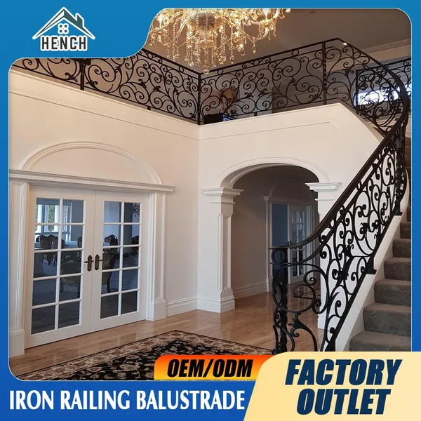 Fancy Wrought Iron Railing China Balcony Balustrades Stair Fence For Sale
