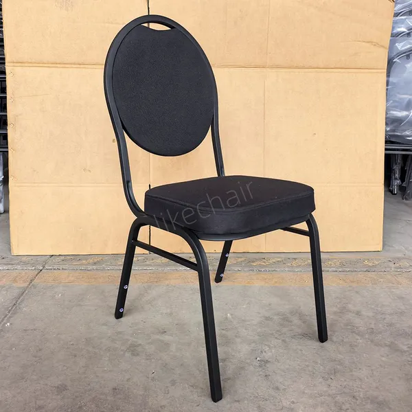 Modern Luxury High Back Outdoor Indoor Black PU Leather Banquet Chairs Hotel Chairs Wedding Dining Banquet Chairs photo-2