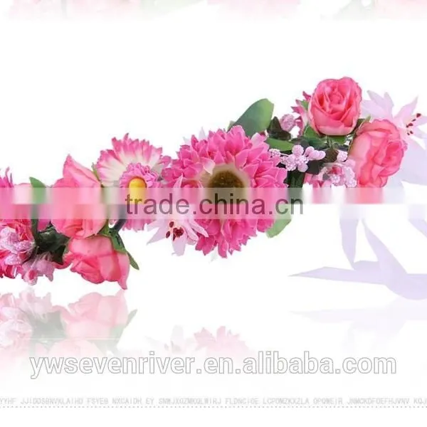 Sweet, Japan and South Korea Color Simulation Daisy Wreath of Cloth Art Tire Headdress Flower Wholesale Wedding Photo Festival o photo-6