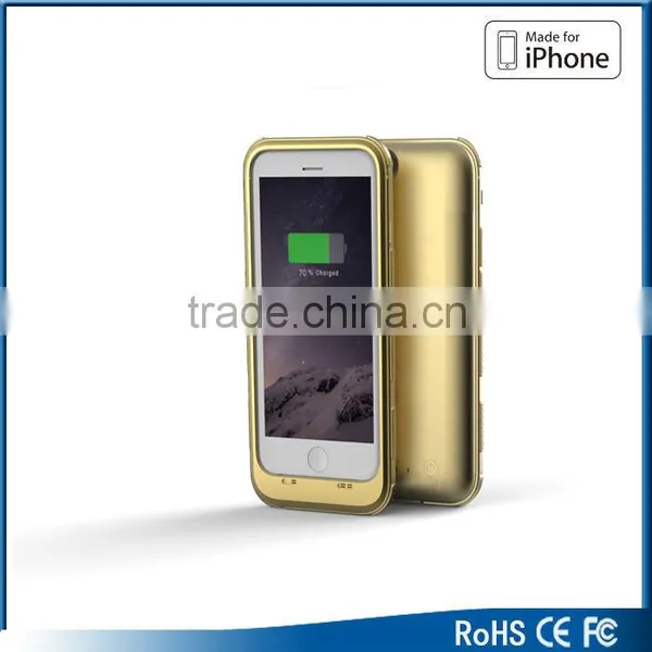 2016 New Product White Black Gold 5v 1A 3200mAh Li-polymer Mfi Power Bank Case for Iphone 6 6s photo-6