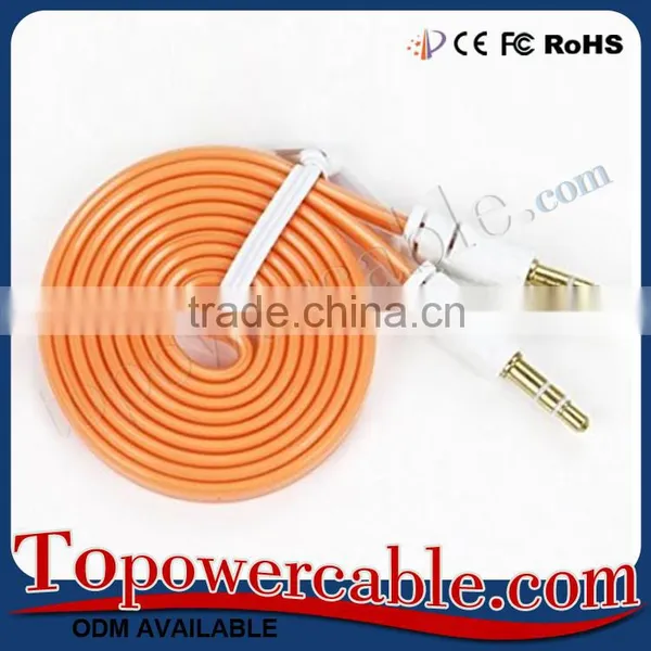 Wholesale Flat Noodle Design 3.5Mm Stereo Auxillary Audio Cable Extension photo-5