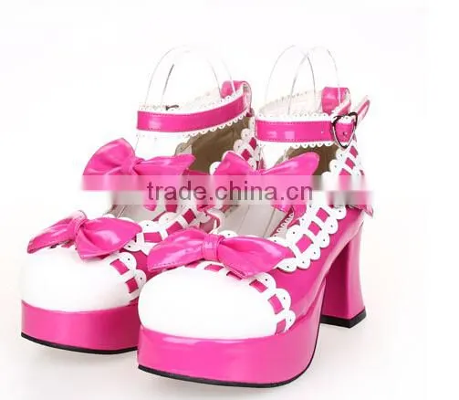 Ladies Relax High Heel Dinner Girls Bow Canvas Shoes photo-2