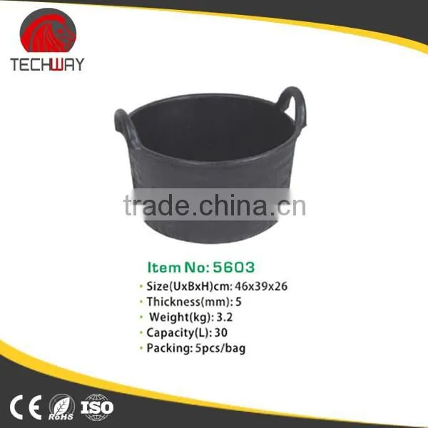 Recycled Rubber Buckets Tubs Strong Rubber Trough With Two Handles photo-3