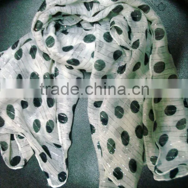 Polka Dot Cotton Scarves & Stoles
