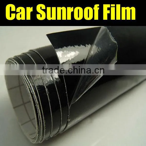 High Glossy Black Car Sunroof Film , Car Wrapping Film