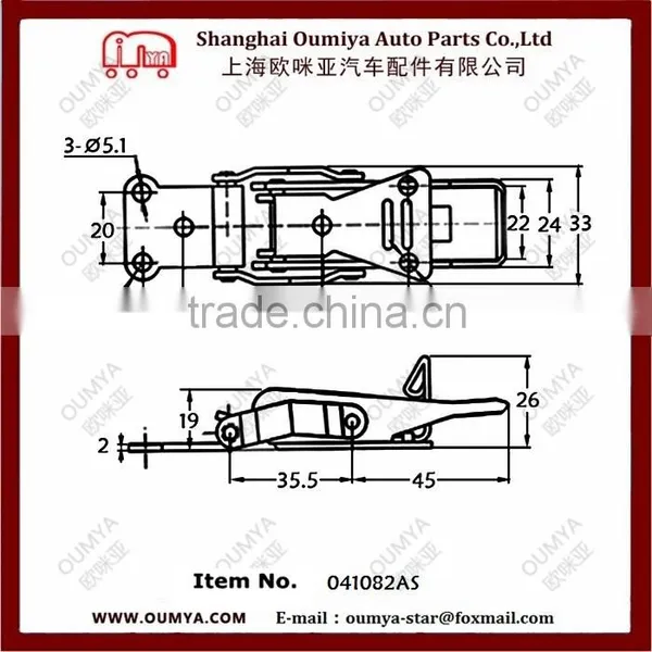 Stainless Spring Loaded Toggle Case Box Chest Trunk Latch Catch Clamp Clip Duckbilled Buckles 041082AS photo-2