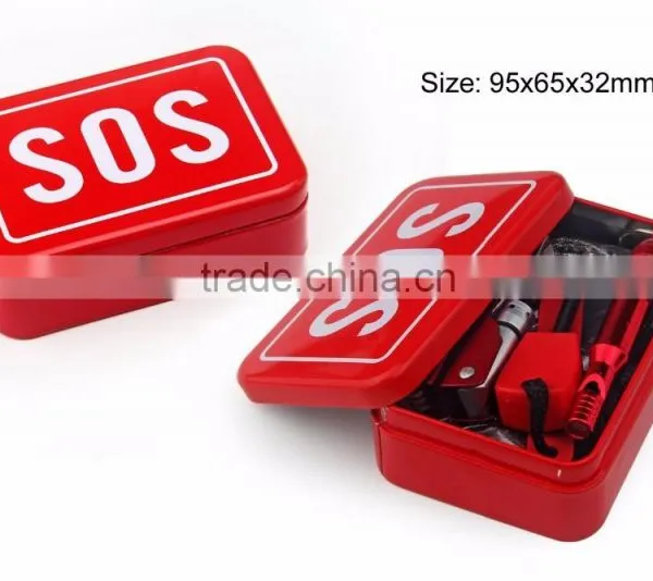 2016 Portable SOS Camping Survival Kits Self Help Emergency Gear Tool Box Set Wholesale Hot photo-6
