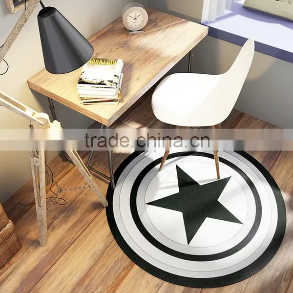 Round Captain America Shield Rug Loop Pile Carpet Durable Eco-Friendly CDoor Floor Bath Mat Customize Size and Pattern photo-2