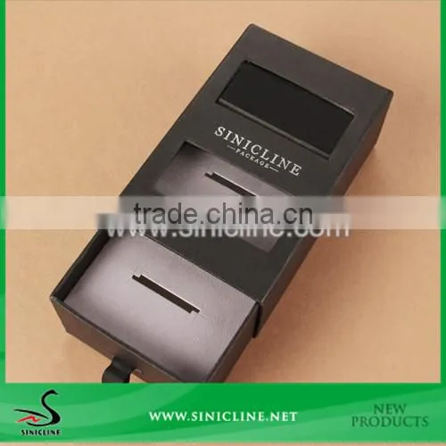 Sinicline Luxury Boxes For Bow Ties With Transparent Window photo-2