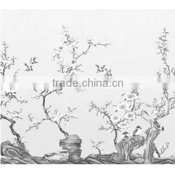 Cheapest Printed Special Effect Wallpaper, Pastoral Floral Wall Mural for Home Decor , Small Scale Wall Paper Roll photo-2