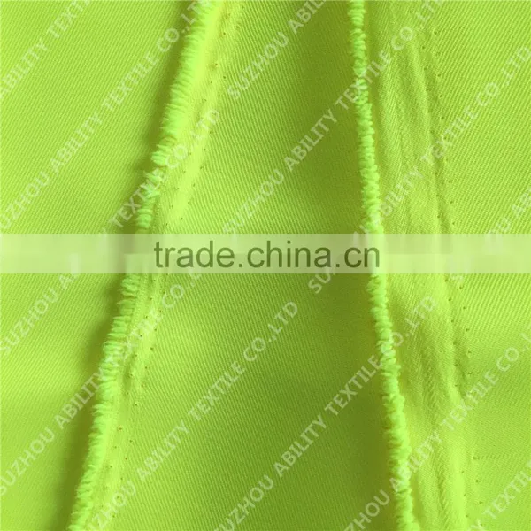 150D*300D High Quality Gabardine Fabric for Uniform/fluorescent Yellow Fabric photo-4