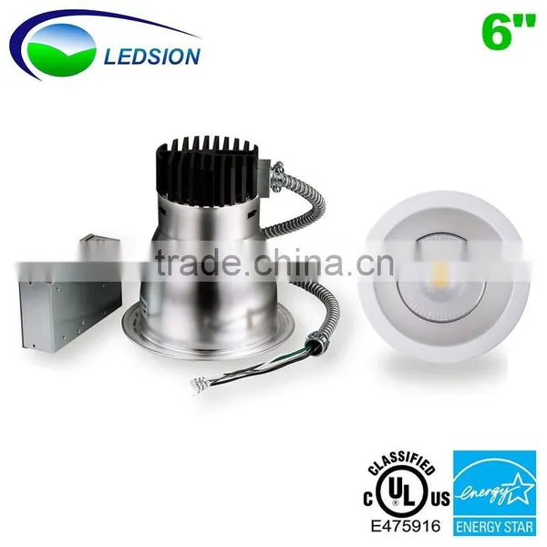 UL Energy Star 6 Inch Commercial Downlight CREE COB 23W 1800-2000 LM With 5 Years Warranty