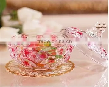 Home Decorative Crystal Glass Candy Pot photo-2