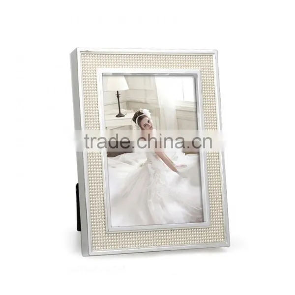 2015 Hot Design Desktop Rectangle Shaped 10 Inch Pearl Photo Frame for Wedding photo-3