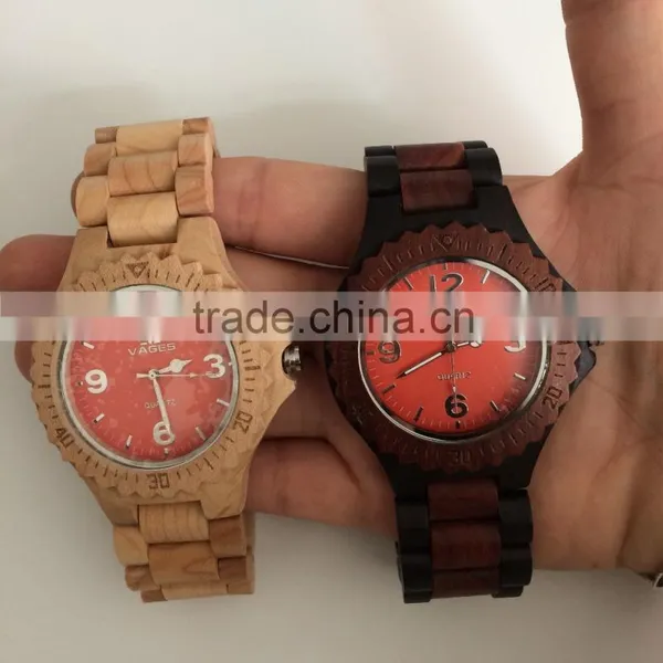 Vages Watch Wood Wholesale Retail Wood Bracelet Watch in China photo-2