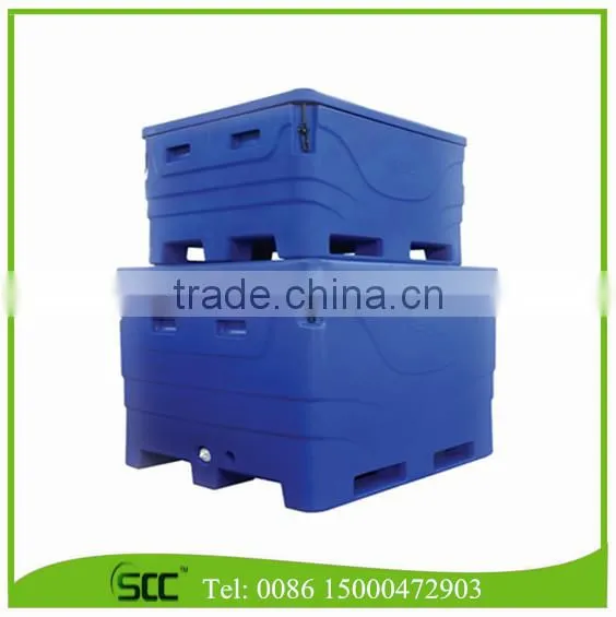 Rotomolded 1000Liter Blue LLDPE Insulated Fish Container, Seafood Processing Insulated Container photo-6