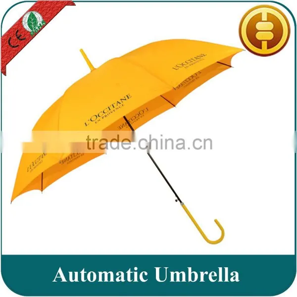 China Wholesale Cheap Windproof Promotional Automatic Yellow Non-drip Umbrella