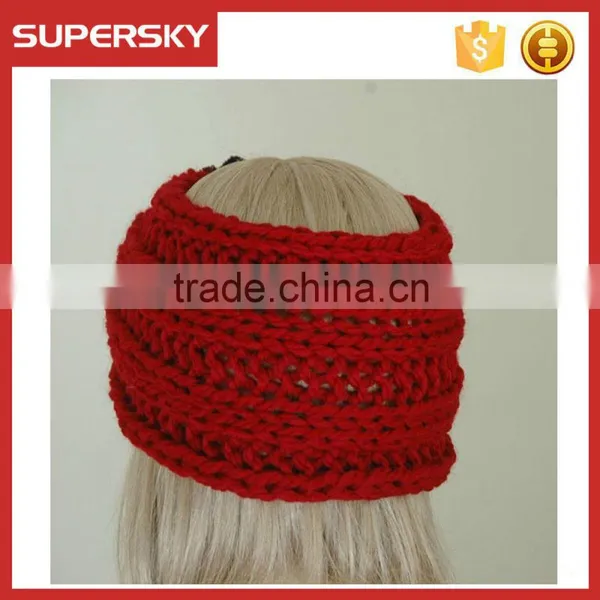 V-147Crochet Hand Knitted Ear Warmer Head Band Camouflage Headband/knitted Headband/yoga Headband photo-2