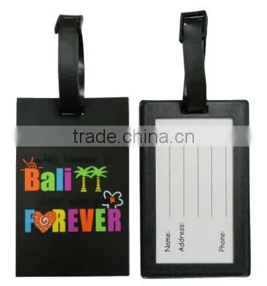 2016 Soft Pvc Rubber Custom Logo Raised Luggage Tags Engraved Luggage Name Tag for Trip photo-6