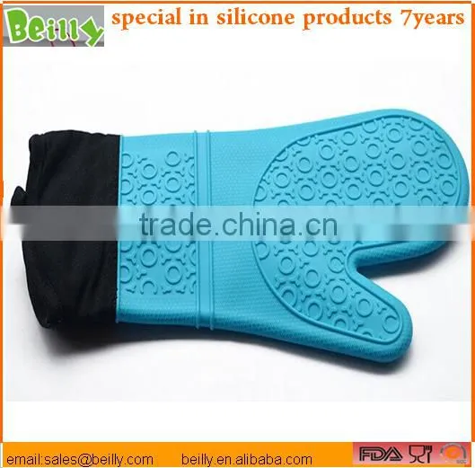 Food Grade Silcone Finger Protector Oven Bbq Grill Mitt Glove for Heat Resistant Grilling photo-2