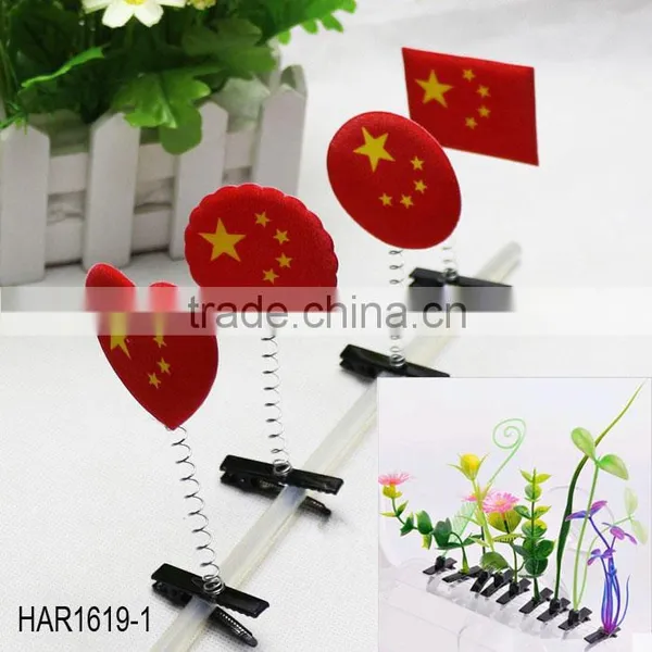 2016 Newest Factory Price Lovely Hair Pin Hair Clip Chinese Flag Hair Accessories photo-3