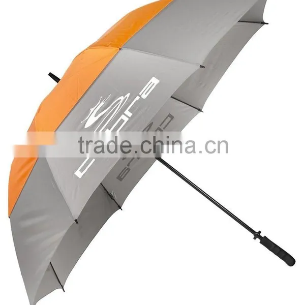High Quality Pongee Logo Branding Straight Golf Umbrella photo-3
