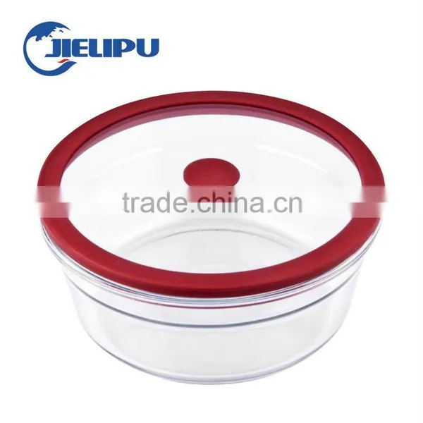 Silicone Rim Tempered Glass Lid