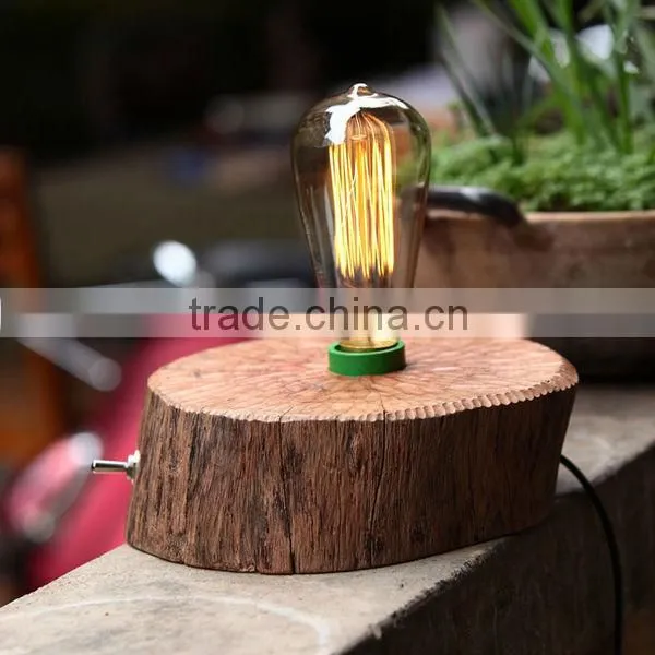 Wholesale E27 220v Edison Bulb Decorative Lighting Bulb With Wooden Lamp Holder photo-5