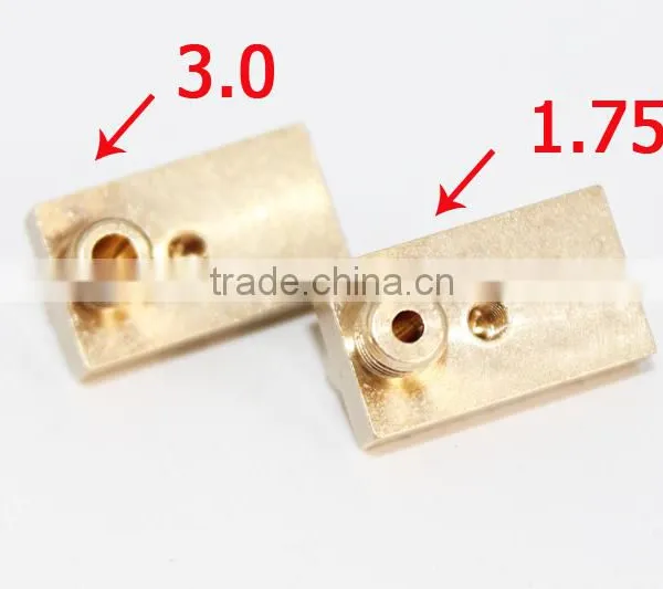 New 3D Printer Accessory Ultimaker 2 UM2 Copper Nozzle + Heaterblock 0.2/0.3/0.4/0.5 mm Nozzle For 1.75/3 mm Filament G205 photo-2