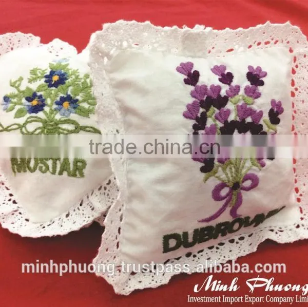 Size 10x10 cm Good Quality Flower Fragrant Bags Hand Embroidery photo-5