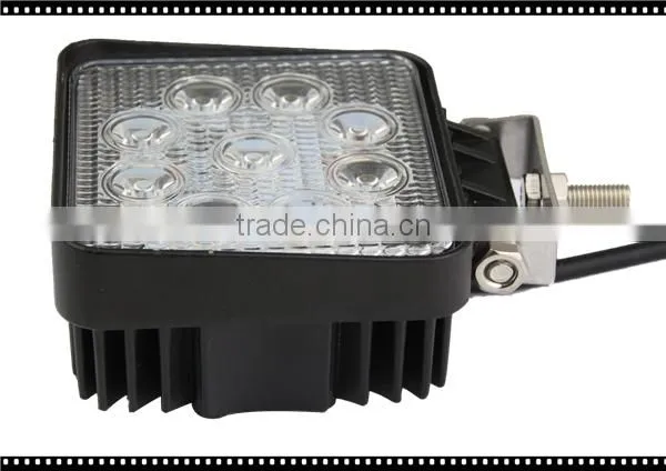 WELL SALE 27W Squar Work Light EPISTAR LED SPOT FLOOD BEAM IP 67 for Car and Motorcycle photo-2