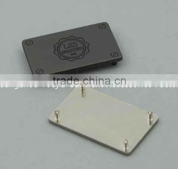 High Quality Engraved Metal Plates Brand Logos for Handbag photo-2