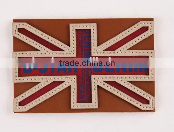 Custom Embossed Jeans pu Imitation Leather Labels photo-2