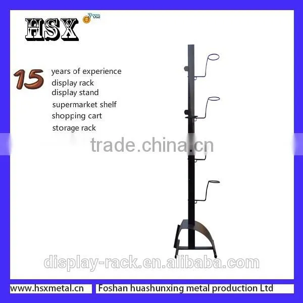 Metal Cap Hat Display Rack for Retail Store Helmet Standing Display Shelf HSX-S0101 photo-4