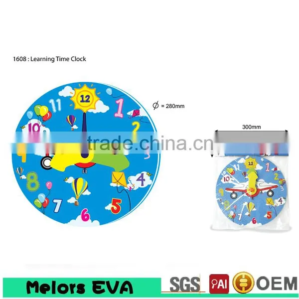 Branded design kids play set eva clock for child